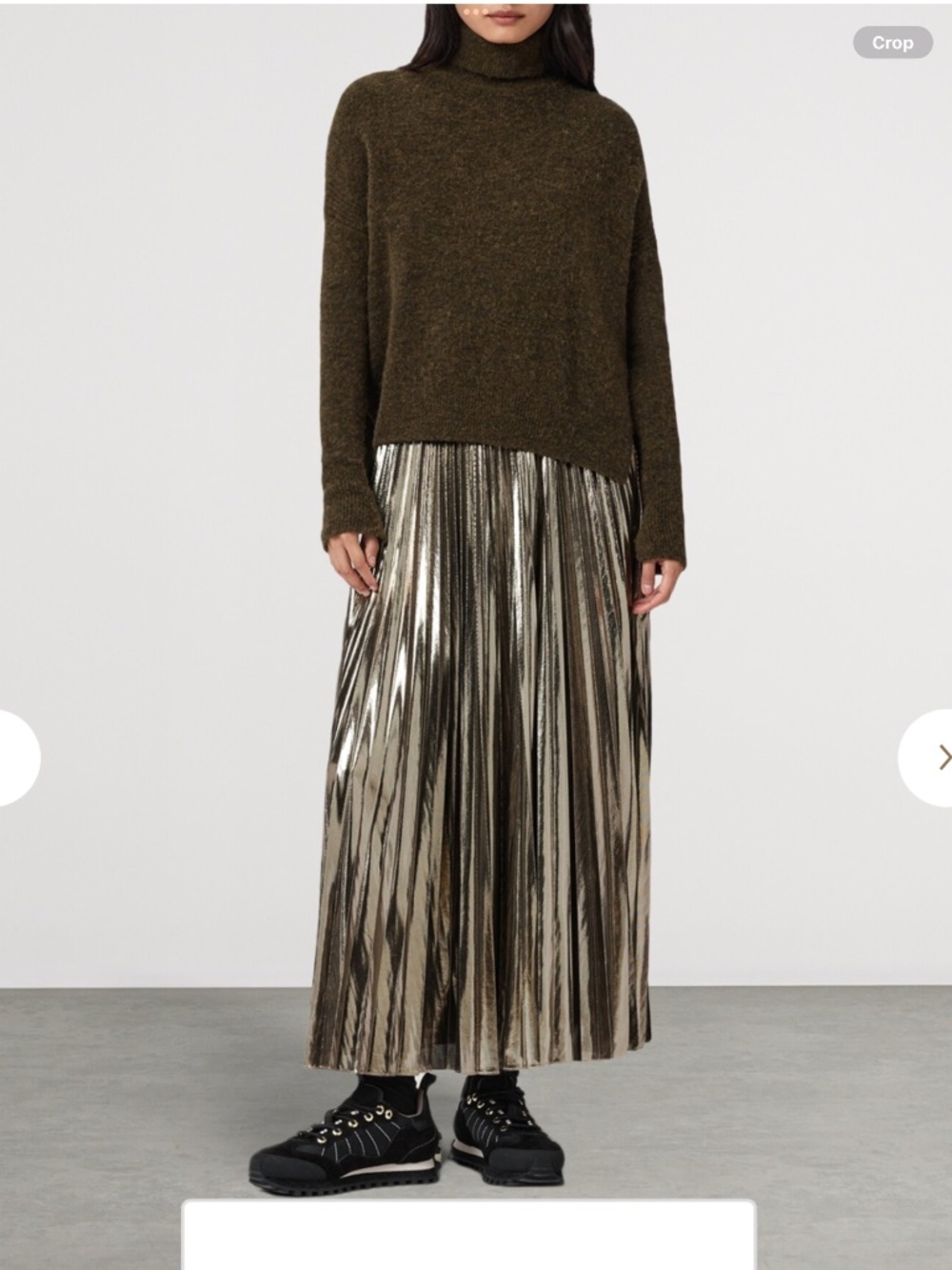 AllSaints Spark Pleated Maxi Dress & Sweater Set